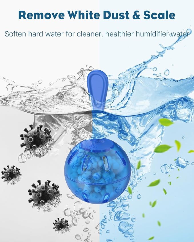 Pawfly 12 Pcs Humidifier Cleaner, Demineralization Cleaning Ball, Humidifier & Fish Tank Water Cleaner for Home and Office – Purify Water