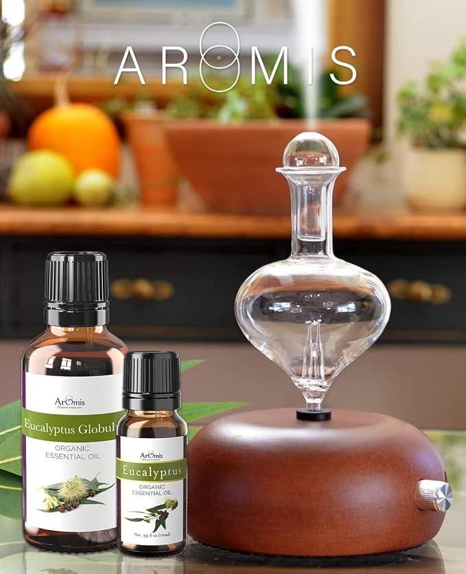 ArOmis Eucalyptus Globus Essential Oil - Certified Organic - 100% Pure Therapeutic Grade - Undiluted, Natural, Premium, Massage Oil, Oils Perfect for Aromatherapy, Diffuser