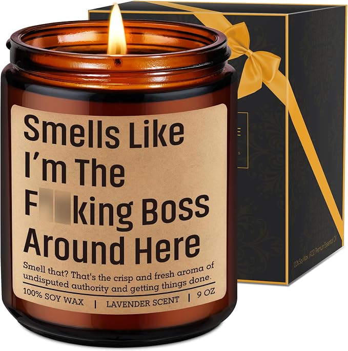 Fairy's Gift Candle, Boss Gifts for Women Men, Entrepreneur Gifts for New Business Owner - Mothers Day, Boss Birthday, Company Presents for New Boss Lady - Funny Small Business Owner Presents Ideas