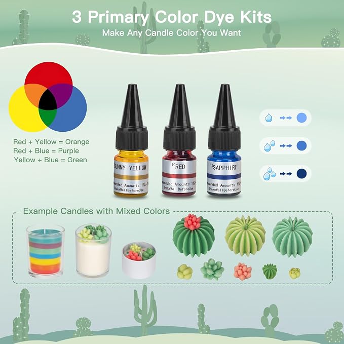 ZEROMX Candle Making Kit for Adults & Beginners - All-in-One DIY Candle Supplies with 1200g Natural Soy Wax, Hot Plate, 2 Succulent Molds, 8 Jars & Gift Boxes | Perfect for Home Crafts & Gifting