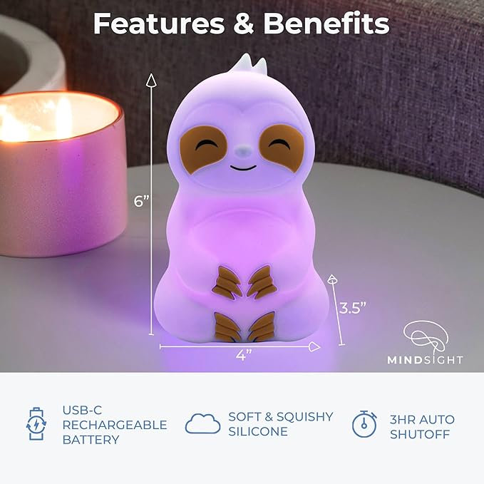 Mindsight 'Breathing Buddha' Guided Visual Meditation | 3 Modes to Slow Your Breathing & Calm Your Mind | Stress & Anxiety Relief | Wellness Gift | Adults, Kids, Classrooms | USB Rechargeable