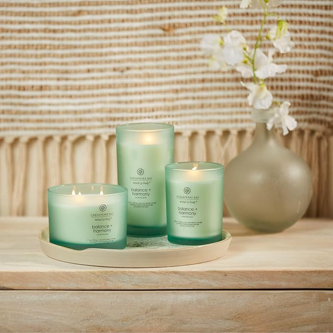 Chesapeake Bay Candle Scented Candle Balance + Harmony (Water Lily Pear) Coffee Table Home Décor