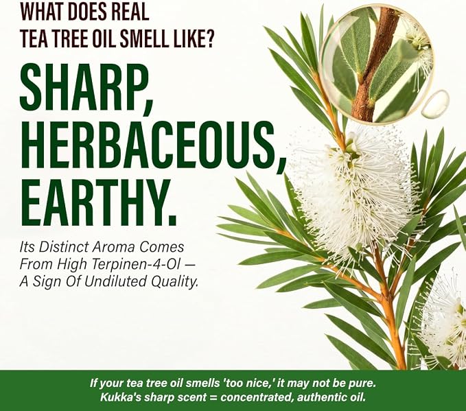 100% Pure Tea Tree Oil - 4 Fl Oz Tea Tree Essential Oil for Hair, Skin, Diffuser, Aromatherapy & DIY Soap Making Scent