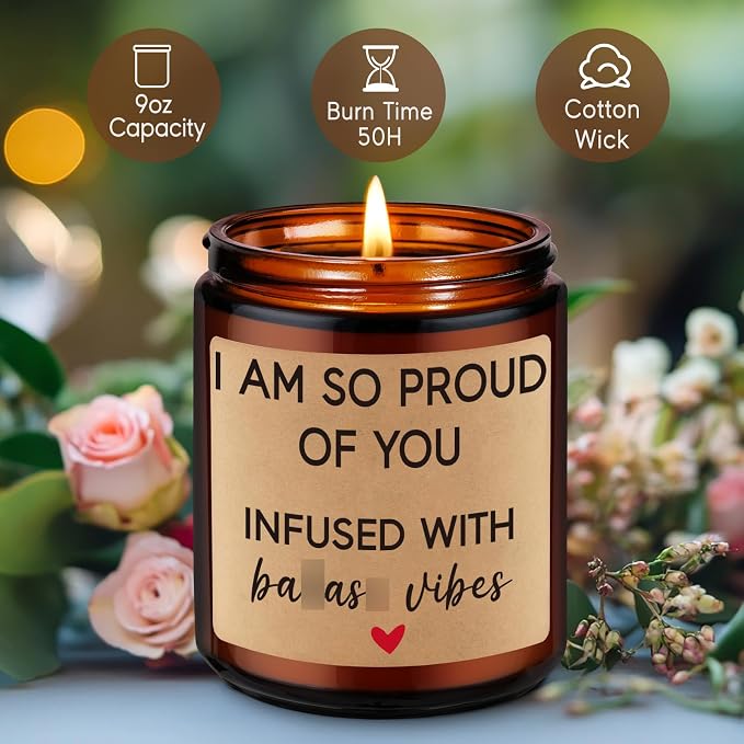 Fairy's Gift Scented Candles - Proud of You Gifts for Her, Him - Graduation, Divorce, Congratulations Gifts for Women, Men - Job Promotion, Congrats Presents for Women, Friend, BFF, Bestie