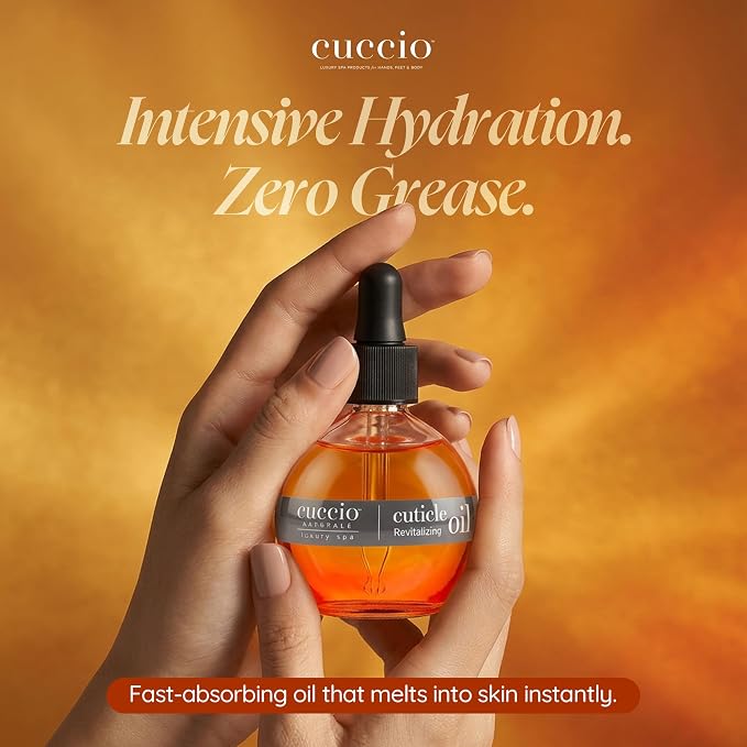 Cuccio Naturale Mango & Bergamot Revitalizing Cuticle Oil, Lightweight Fast-Absorbing Hydrating Nail & Cuticle Conditioner, Cold-Pressed Oils + Vitamin E, 2.30 Fl Oz