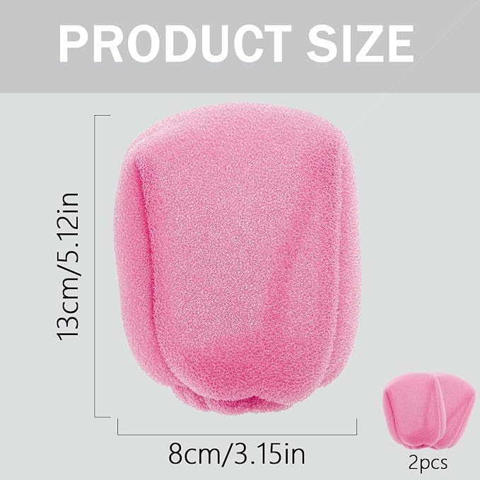 2Pcs Travel Hair Diffuser for Hair Dryer - Compact and Portable (5.12x3.15) Travel Hair Dryer Diffuser Sock‌ Made of Soft, Heat-Resistant and Flexible Foam, Tear-Resistant and Reusable(Pink)