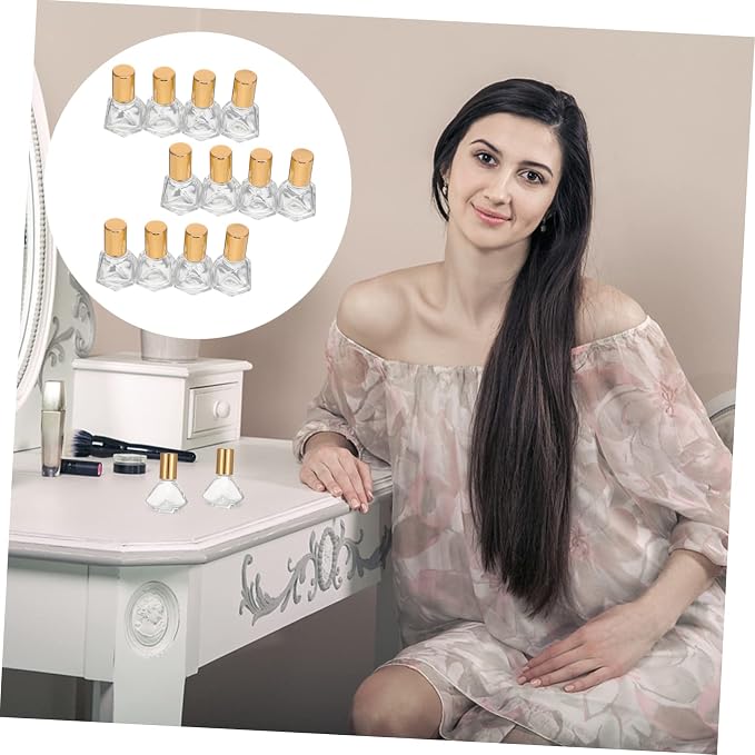 DOITOOL 8ml Essential Oil Roller Bottles Set Leakproof Roller Bottle Kit for Aromatherapy Portable Mini Perfume Bottles