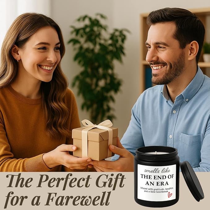 Retirement Gift for Woman – Unique & Heartfelt Retirement Gifts for Men – Lavender Memorable Farewell Gifts for Coworkers, Present for Boss, Friend, Office Goodbye Party by Joyqua, Black