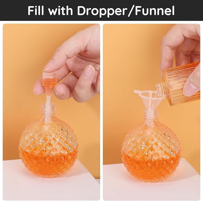 Segbeauty 10ml Perfume Refill Kit Transfer Pump, 0.34oz Large Plastic Perfume Travel Refill Tools, Dispenser Pump Funnel for Refill, 8pcs Dropper Extractor Set for Refillable Cologne Perfume Atomizer