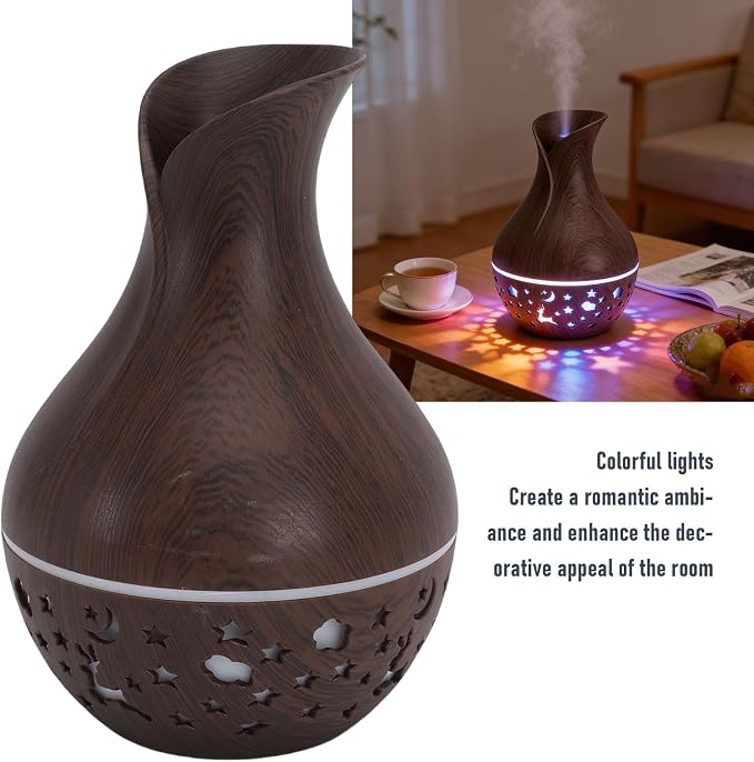 Yctze Portable Mini Humidifier, Compact 100ml Essential Oil Diffuser with Colorful Light for Bedroom Office Car Travel in the Dry Autumn and Winter Seasons 4.66oz