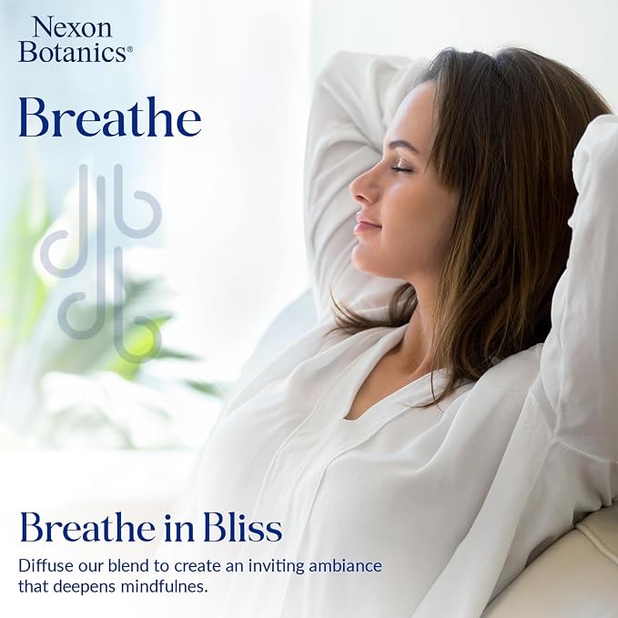 Breathe Essential Oil Blend 30 ml - Breath Sinus Relief with Menthol Oils - for Humidifiers, Diffusers, and Aromatherapy - Nexon Botanics