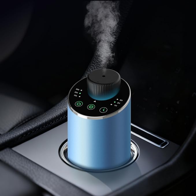 Waterless Essential Oil Diffuser Aromatherapy Scent Diffusers for Home Large Room, Bedroom, Car, Office, Desk, Battery Operated Mini Portable Air Freshener, 3 Countdown Timers & 3 Mist Levels