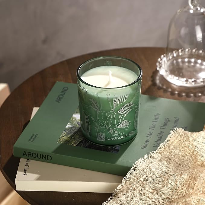 ROMIIE ZOI Scented Candle - Magnolia - 6oz Aromatherapy Soy Wax Jar Candle for Home, Gifts for Women - 170g