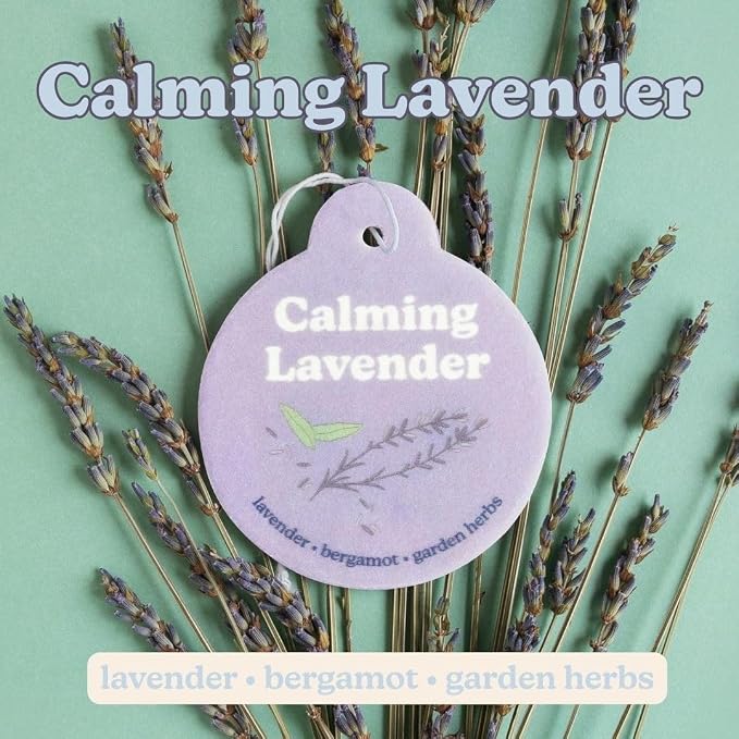 Happy Wax Clean Mix Car Charms 4-Pack Included Scents: Lemon Verbena, Fresh Cotton, Happy Days, Calming Lavender