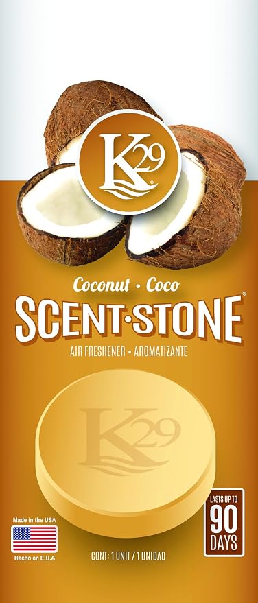 (K16005-4) K29 'Coconut' Stone Air Freshener, (Pack of 4)