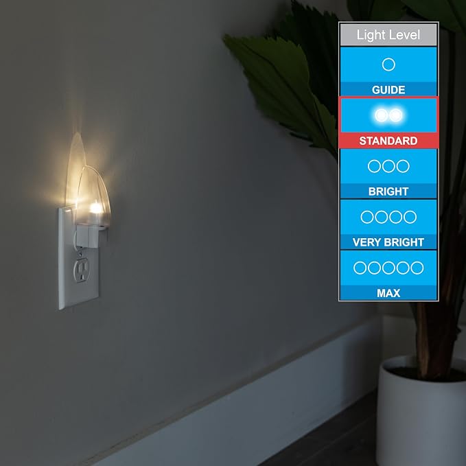Lights by Night LED Night Light, Plug-in, Dusk to Dawn Sensor, Warm White, UL-Certified, Energy Efficient, Ideal Nightlight for Bedroom, Bathroom, Nursery, Hallway, Kitchen, 11377