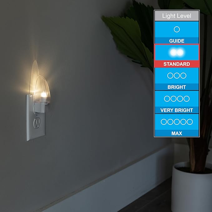 Lights by Night Plug in LED Night Light, Nightlight Plug into Wall, Dusk to Dawn Sensor, Warm White, Bedroom, Bathroom, Nursery, Hallway, Kitchen, UL Safety Listed, 11375