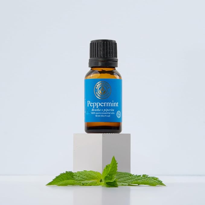 Aromatics International Premium Organic Peppermint Essential Oil 18ml | 100% Pure Essential Oil for Diffusion, Aromatherapy & Wellness Use