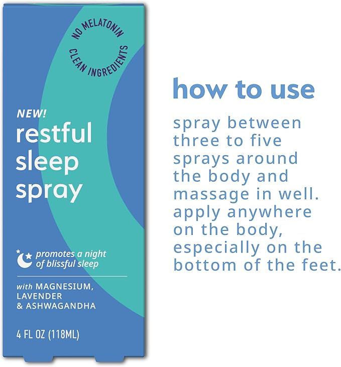 Plus One Blissful Sleep Spray – Magnesium, Lavender & Ashwagandha | Menopause-Friendly Aromatherapy Mist, Hormone-Free, Fragrance-Free for Relaxation, Calm & Rest
