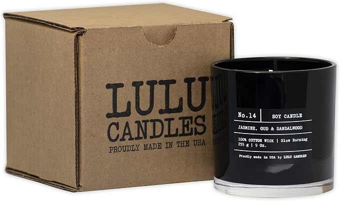 Lulu Candles | Spearmint Eucalyptus | Luxury Scented Soy Jar Candle | Hand Poured in The USA | Highly Scented & Long Lasting - 9 Oz.
