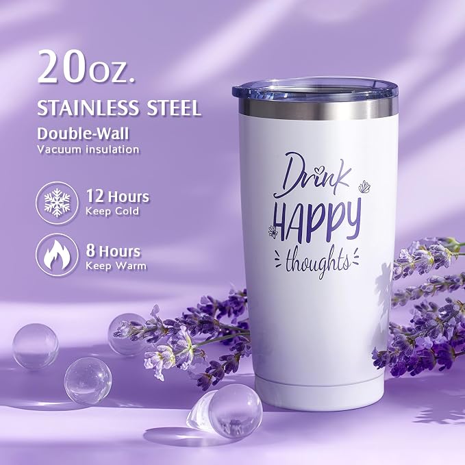 YFONG Birthday and Get Well Gifts for Women - Relaxing Spa Care Package With Luxury Flannel Blanket, Thinking of You Purple Relaxing Gift Set, Unique Self Care Gift Basket for Mom, Wife, Friends