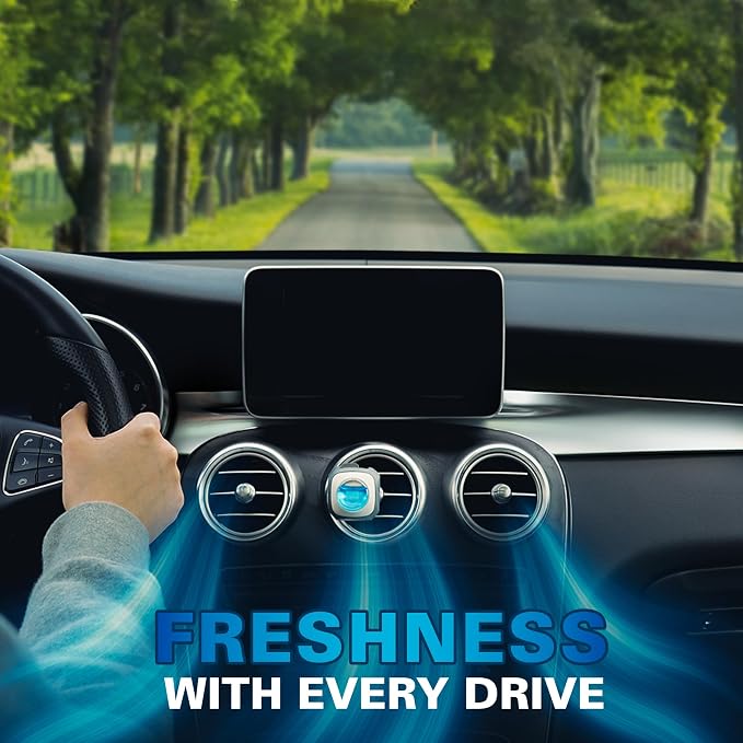Air Jungles New Car Scent Car Air Freshener Vent Clip, 6 Count Long Lasting Up to 180 days, Natural Essential Oil Car Fragrance Accessories for Women and Men, Odor Eliminator -4ml Each