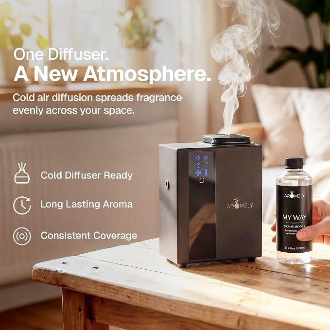 My Way Diffuser Oil Blend | Luxury Home Fragrance Oil for Diffusers | Inspired by 1 Hotel | Signature Scent with Notes of Leather, Cardamom, Lemon, Cedarwood, Iris & Amber | 500ml