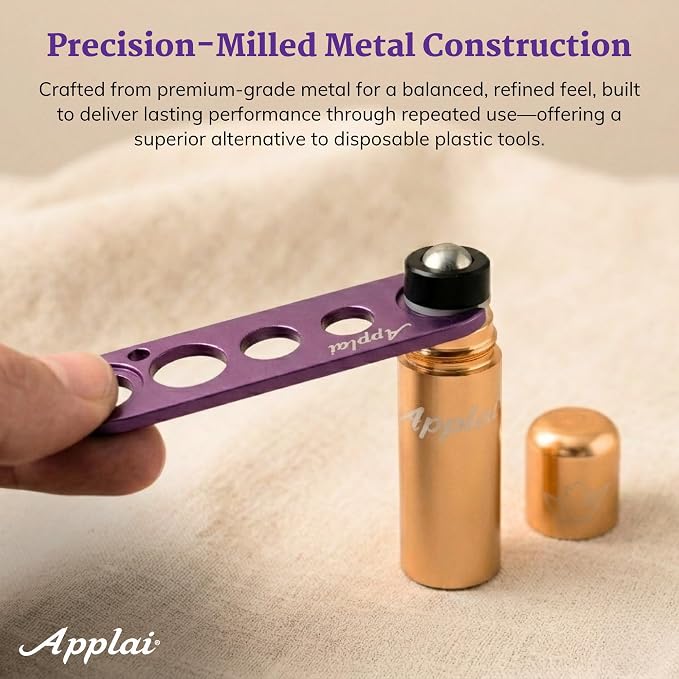 Applairelief - Roll-On Bottle Keys - Essential Oil Roller Ball Remover Tool - Precision Metal Cap Opener for Roller Bottles - Refillable Rollerball Aromatherapy Accessor - Lavender