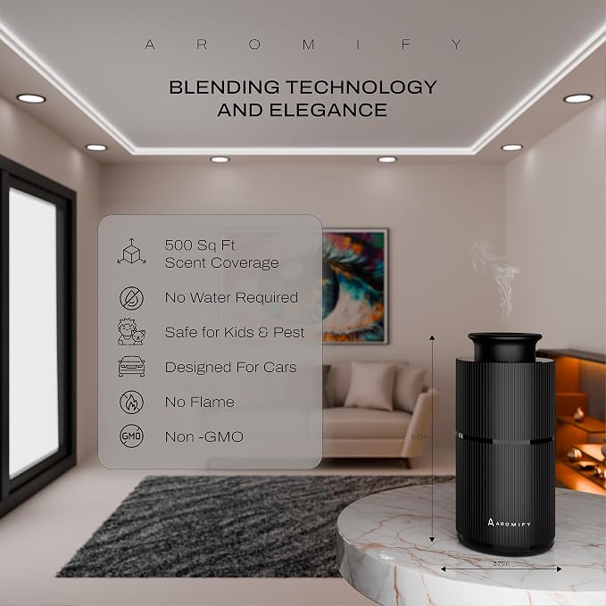 Studio Waterless Diffuser, Essential Oil Diffuser Starter Kit with My Way & Cabana Oils Included, 500 Sq Ft Coverage, Portable & Rechargeable, Cold Air Diffuser for Home, Office & Car