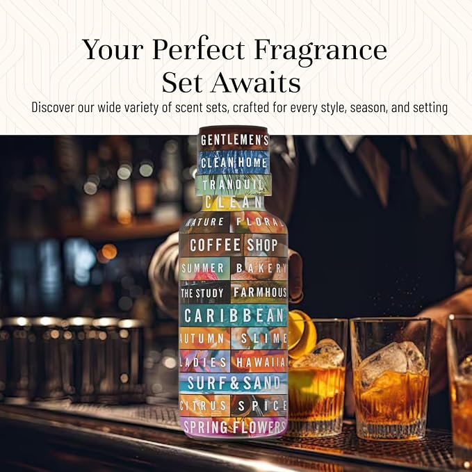 P&J Trading Fragrance Oils for Diffusers for Home Gentlemen's Set Fragrance Scents for Candle Making - Soap Making Supplies - Car Diffuser Scents - Essential Home Gift Set - Cedar, Sandalwood & More