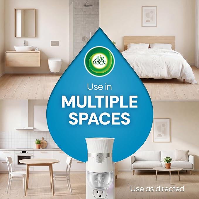 Air Wick Plug-In Scented Oil Refills, 10 Count, Fresh Waters, Air Freshener, Essential Oils, Eco Friendly