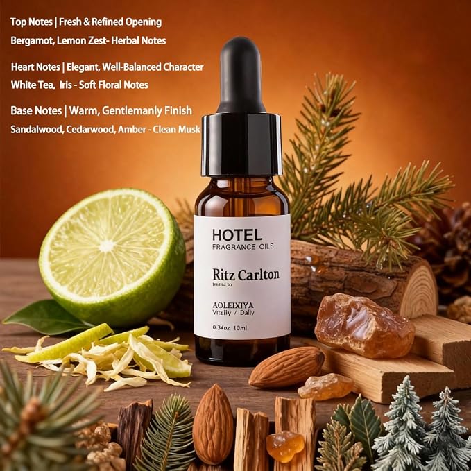 Hotel Collection Fragrance Oil Waterless Essential Oils Home Luxury Aroma & Hotel Fragrance Diffuser Oil for Ultrasonic and Waterless Diffusers and Crafting - 10ml, 0.34 fl oz
