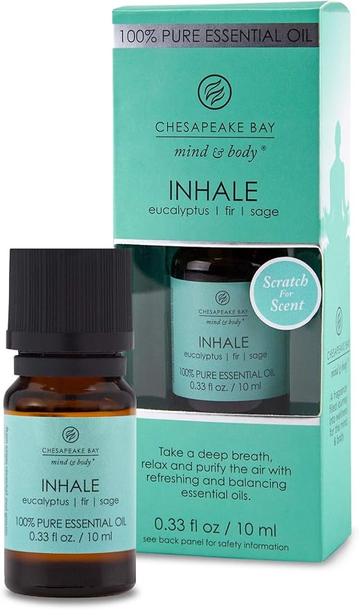 Chesapeake Bay Candle PT40936 100% Pure Essential Diffuser Oil, 10ml, Inhale (Eucalyptus Fir Sage)