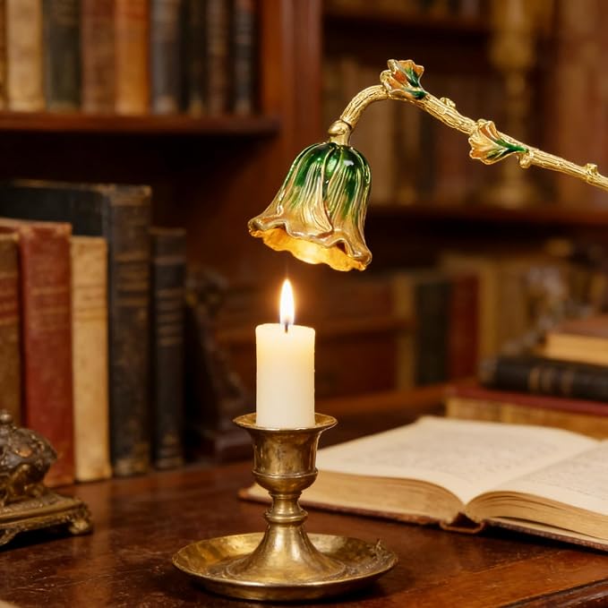 Candle Snuffer, Candle Extinguisher with Long Durable Handle, Vintage Wax Snuffer, Decorative Wick Snuffer, Perfect for Candle Lovers as Gifts
