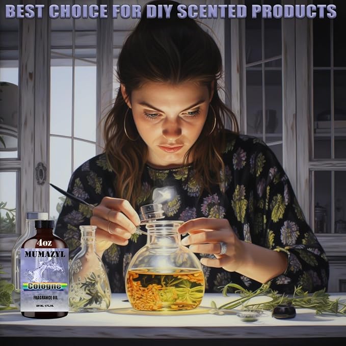 Cologne Fragrance Oil, Cologne Oil 4 Fl Oz 120ML for Diffuser Humidifier Yoga Cleaning DIY Candle Soap Making MUMAZYL Essential Oils