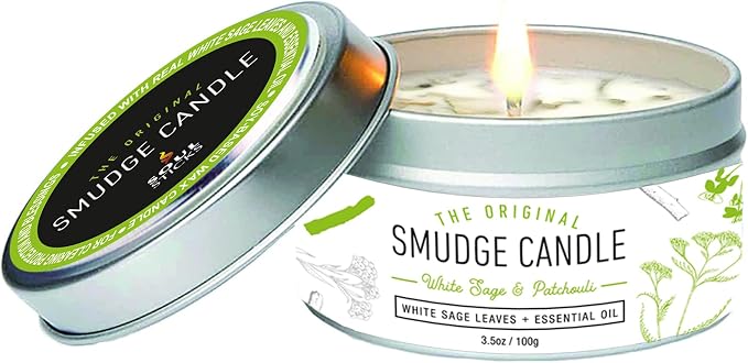 SOUL STICKS Smudge Candle for Cleansing House, Meditation, Chakra Healing, Aromatherapy | 3.5 Ounce Smudge Candle for Spiritual Cleansing (Patchouli)