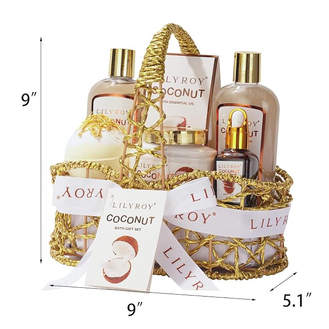 Spa Gifts Birthday Gift - Coconut Spa Gift Baskets for Women & Men
