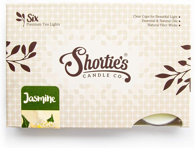 Pure Jasmine Premium Tealight Candles Bulk Pack - Highly Scented with Natural Oils - 24 Yellow Tea Lights - Beautiful Candlelight - Made in the USA - Flower & Floral Collection