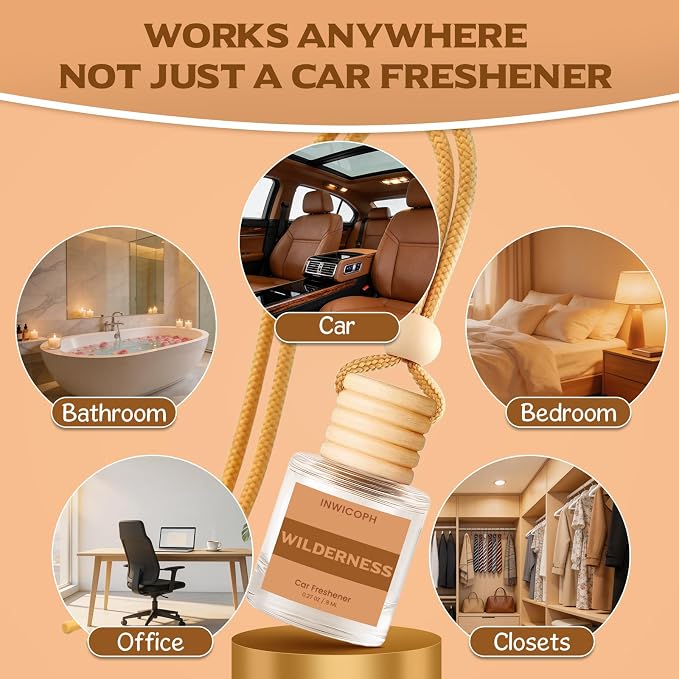 Car Air Freshener Diffuser Hanging, Wilderness Fragrance Oil