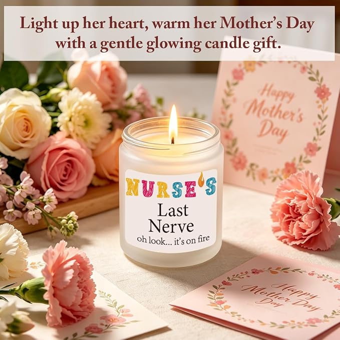 Nurse Novelty Lavender Scented Soy Candle Appreciation Graduation Gift Nurse Gifts for Women Funny Nursing Gifts for Nurses Female Nursing Student Gift