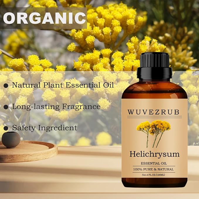 Helichrysum Essential Oil - 120ML Pure and Natural for Aromatherapy Diffuser - 4 Fl Oz