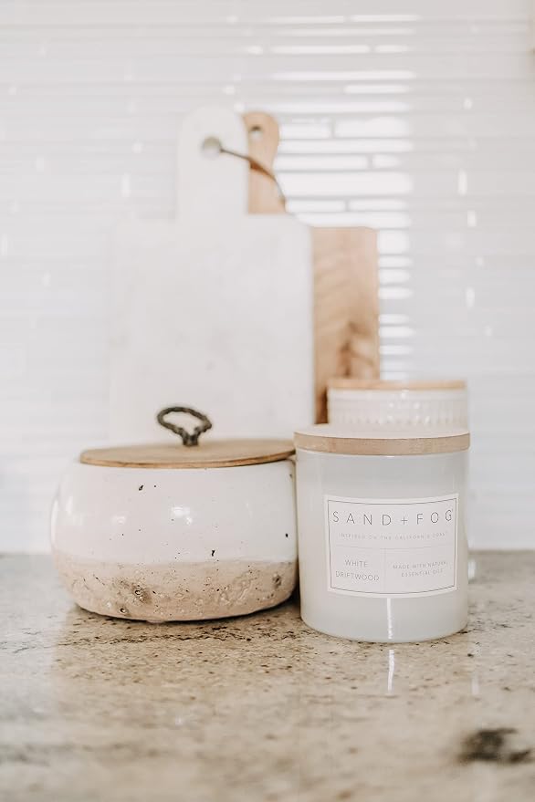 Sand + Fog Scented Candles - Cedar Lavender - Additional Scents and Sizes - 3 Wicks 100% Cotton Lead-Free - Luxury Air Freshening Jar Candles - Perfect Home Decor - 21 oz