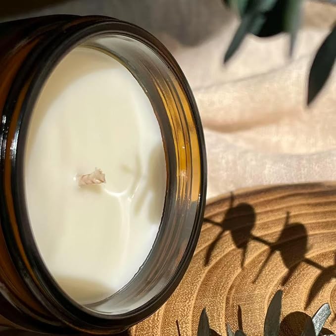 KOTKAS Lavender Eucalyptus Candles for Home Scented - 8oz Aromatherapy Soy Candles for Relaxation Stress Relief Soothing Yoga Meditation Spa Sleep Bath Calming Candle Gifts for Men and Women Non Toxic
