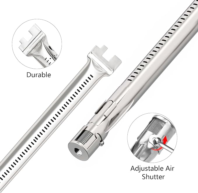 Grill Replacement Parts for Weber Spirit, 7635 Flavorizer Bars 15.3 Inch Flavorizer Bars and 69785 Burner for Weber Spirit I & II 200 with Front Control, Spirit E210, E220, S210, S220