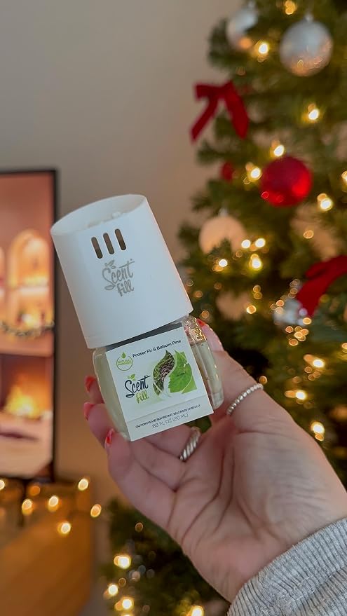 Scent Fill Fraser Fir & Balsam Pine Plug in Air Freshener, Scented Oil Refills, 2 Refills + Diffuser