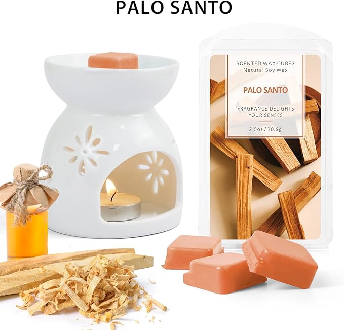 SCENTORINI Wax Melts, Summer Scents Wax Cubes, Palo Santo Scent Wax Melts Strong Scent, Soy Scented Wax Melts for Warmer, 2 x 2.5 oz