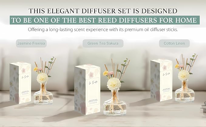 Reed Diffuser Set, Honeydew Scent, 8.5 fl oz/ 250ml | 8.5 fl oz