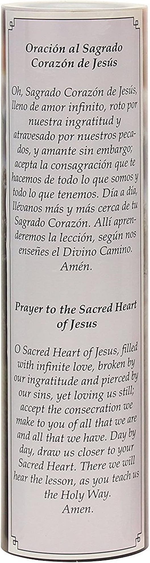 Stonebriar Jesus Flameless LED Devotional Prayer Candle with Automatic Timer, Unique Religious Decoration for Home, Office, or Place of Worship 8 Inches