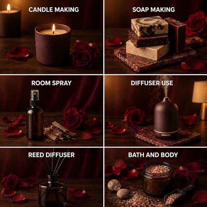 Scentia Paris Muse Aromatherapy Oil for Diffuser – Hotel Scent Inspired by Hotel Costes Paris – 20 mL – Rose, Sandalwood & Clove Natural Fragrance Oil for Waterless & Cold Air Diffusers, Made in USA