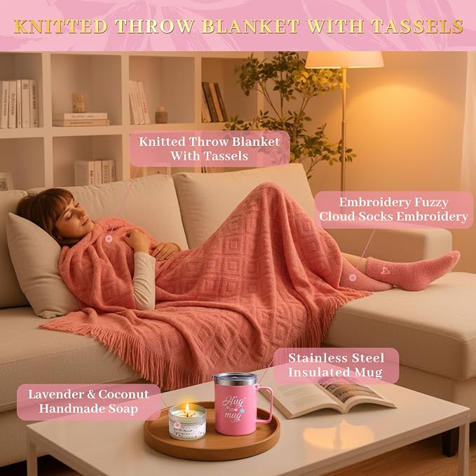 Birthday Gifts for Women Gift Baskets for Women Self Care Spa Gift Set Thinking of You Care Package Get Well Soon Gifts Sympathy Gifts Relaxation Stress Relief Gifts for Mom Sister Friends